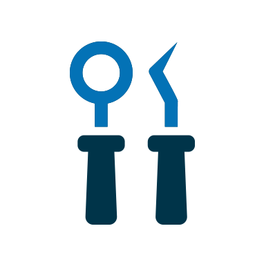 The image shows a stylized graphic with two gears interlocked, set against a black background, with a blue circular icon resembling a target or a magnifying glass superimposed over one of the gears and a lock symbol above the other gear.